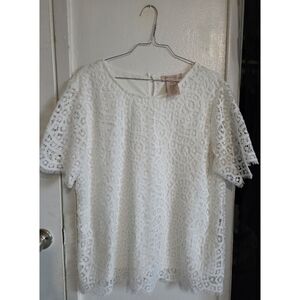 Philosophy White Lace Blouse